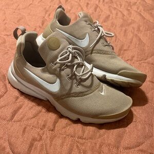 Nike Beige and White Athletic Shoes